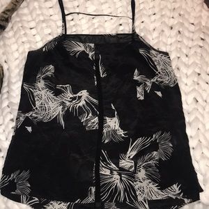 Black & white patterned tank top